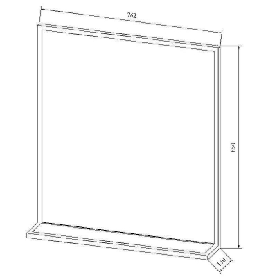 Зеркало Sanflor Норд 80 С04607 Белое матовое Черный муар