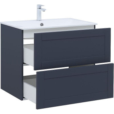 Тумба с раковиной Aquanet Терра 80 323184 подвесная Маренго