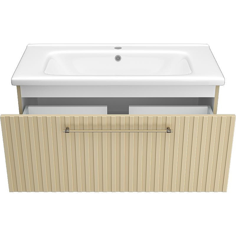 Тумба с раковиной Brevita Alicante 90 УТ000015787 подвесная Капучино, купить, цена, заказать, магазин, доставка, скидка, промокод, купить, цена, заказать, магазин, доставка, скидка, промокод