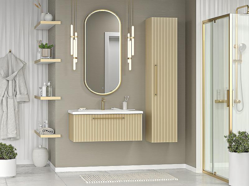 Тумба с раковиной Brevita Alicante 90 УТ000015787 подвесная Капучино, купить, цена, заказать, магазин, доставка, скидка, промокод, купить, цена, заказать, магазин, доставка, скидка, промокод