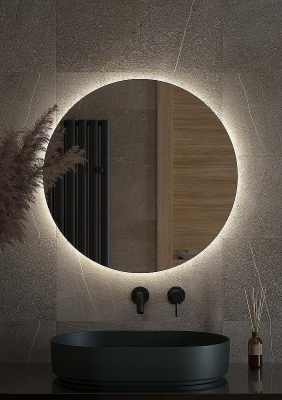 Зеркало Defesto Opti 70x70 DF 2844 с подсветкой 18W-4500К/Без выключателя/Нейтральный белый свет