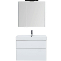 Комплект мебели для ванной Aquanet Бруклин 85 207801 подвесной Белый глянец, купить, цена, заказать, магазин, доставка, скидка, промокод, купить, цена, заказать, магазин, доставка, скидка, промокод