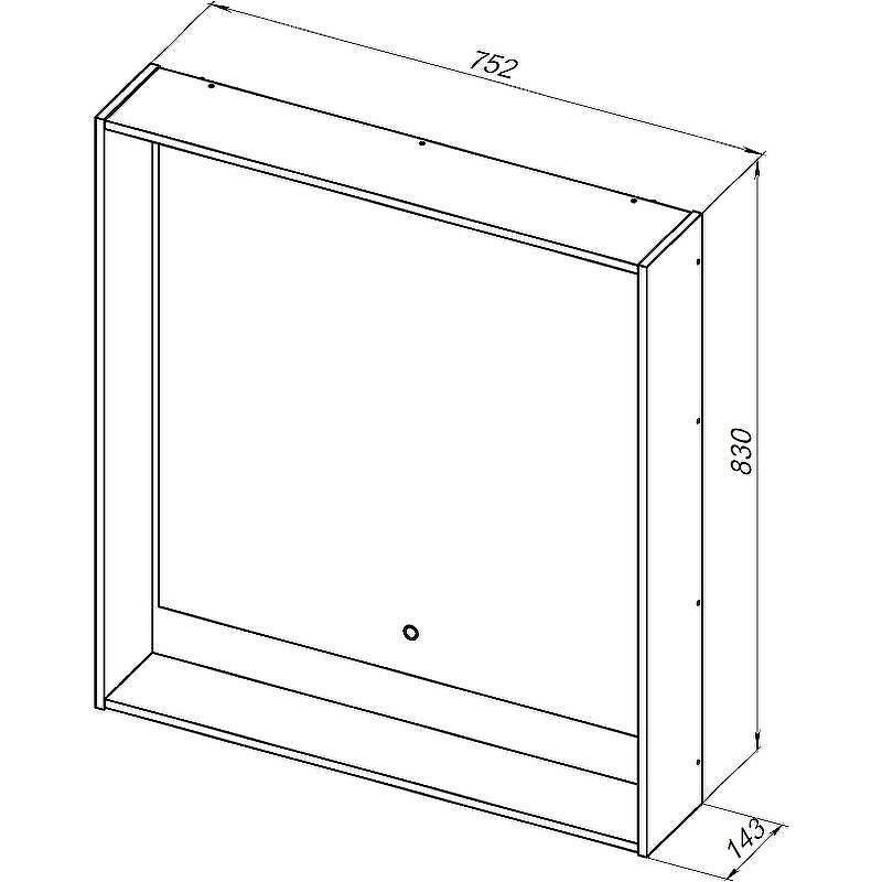 Зеркало Aquanet Милан 80 306387 с подсветкой Черный глянец с сенсорным выключателем, купить, цена, заказать, магазин, доставка, скидка, промокод, купить, цена, заказать, магазин, доставка, скидка, промокод