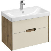 Тумба с раковиной Aquaton Оливия 80 1A2831K0OLVG0 подвесная Бежевый Дуб веллингтон, купить, цена, заказать, магазин, доставка, скидка, промокод, купить, цена, заказать, магазин, доставка, скидка, промокод