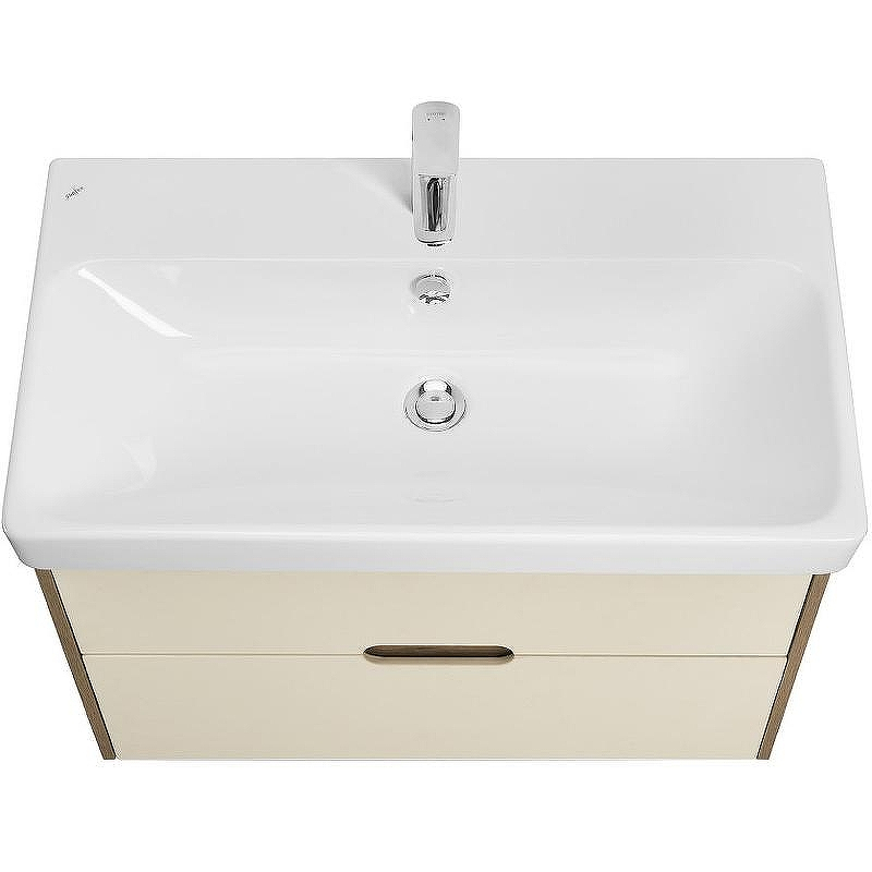 Тумба с раковиной Aquaton Оливия 80 1A2831K0OLVG0 подвесная Бежевый Дуб веллингтон, купить, цена, заказать, магазин, доставка, скидка, промокод, купить, цена, заказать, магазин, доставка, скидка, промокод