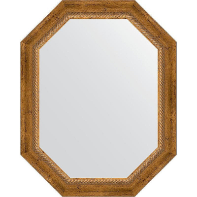 Зеркало Evoform Octagon 58x73 BY 7114 в багетной раме - Состаренная бронза с плетением 70