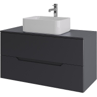 Тумба с раковиной Orange Line 100 Li-100TugMDF+B02-460W подвесная Графит матовый, купить, цена, заказать, магазин, доставка, скидка, промокод, купить, цена, заказать, магазин, доставка, скидка, промокод