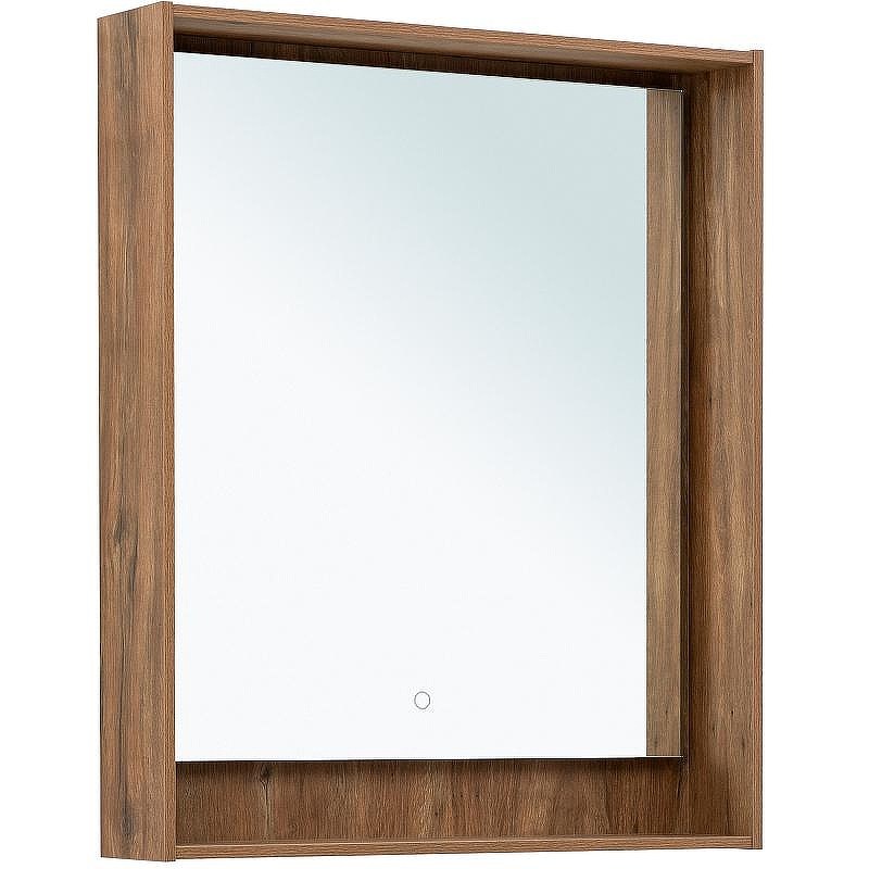 Зеркало Aquanet Милан 70 336399 с подсветкой Дуб рустикальный с сенсорным выключателем, купить, цена, заказать, магазин, доставка, скидка, промокод, купить, цена, заказать, магазин, доставка, скидка, промокод