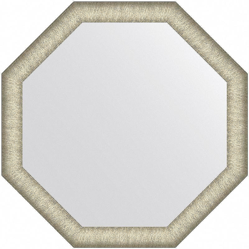 Зеркало Evoform Octagon 70x70 BY 7423 в багетной раме - Брашированное серебро 59, купить, цена, заказать, магазин, доставка, скидка, промокод, купить, цена, заказать, магазин, доставка, скидка, промокод