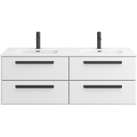 Тумба под раковину Cezares Eco-Cer-N 140 ECO-CER-N-1400-4C-SO-2-BL подвесная Bianco Lucido без ручек, купить, цена, заказать, магазин, доставка, скидка, промокод, купить, цена, заказать, магазин, доставка, скидка, промокод