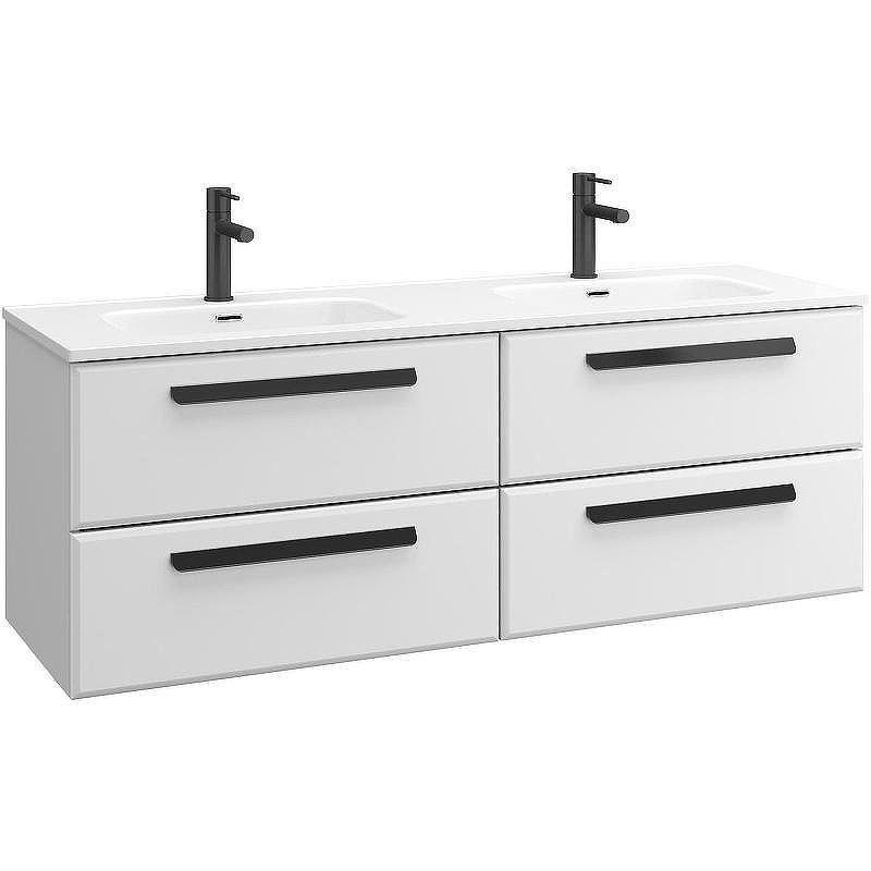 Тумба под раковину Cezares Eco-Cer-N 140 ECO-CER-N-1400-4C-SO-2-BL подвесная Bianco Lucido без ручек, купить, цена, заказать, магазин, доставка, скидка, промокод, купить, цена, заказать, магазин, доставка, скидка, промокод