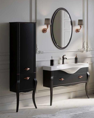 Зеркало Clarberg Borgia 65 BOR0210BLK Черное Патина медь