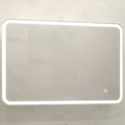 Зеркальный шкаф Misty Токио 90 МВК010 с подсветкой Белый матовый