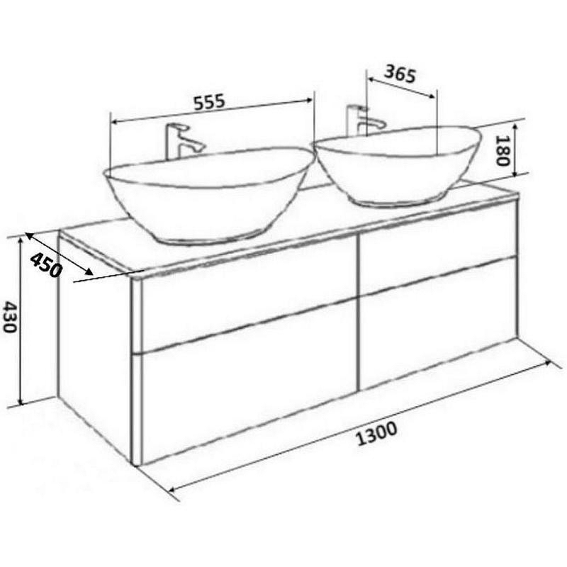 Тумба под раковину Orange Otto Ot-130TuMDF подвесная Белый глянцевый, купить, цена, заказать, магазин, доставка, скидка, промокод, купить, цена, заказать, магазин, доставка, скидка, промокод