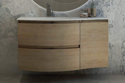 Тумба под раковину Cezares Vague 69 54834 подвесная Rovere tabacco