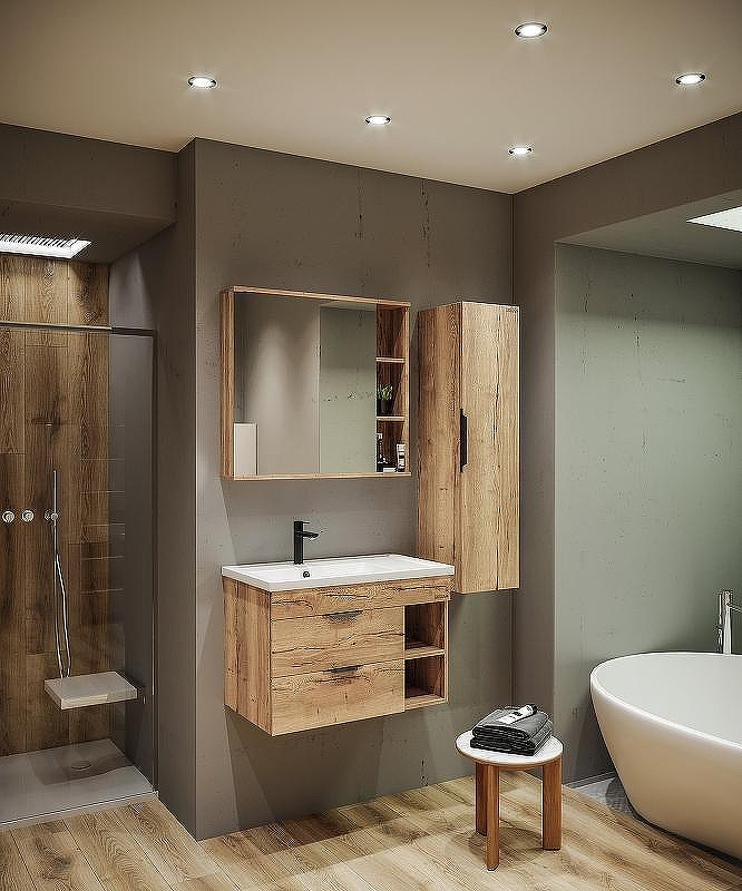 Тумба под раковину Grossman Форта 80 108004 подвесная Дуб галифакс, купить, цена, заказать, магазин, доставка, скидка, промокод, купить, цена, заказать, магазин, доставка, скидка, промокод