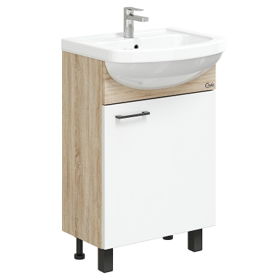 Тумба под раковину Onika Эко 52 R 105208 цвет Дуб сонома Белый