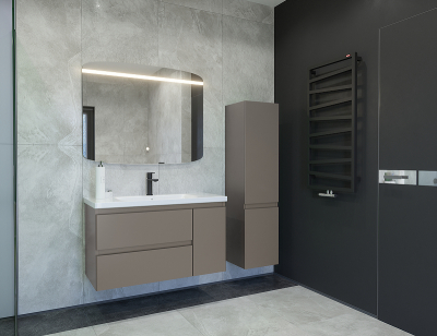 Тумба под раковину Caprigo Forte 100 36115R-SF025 подвесная цвет Айрон