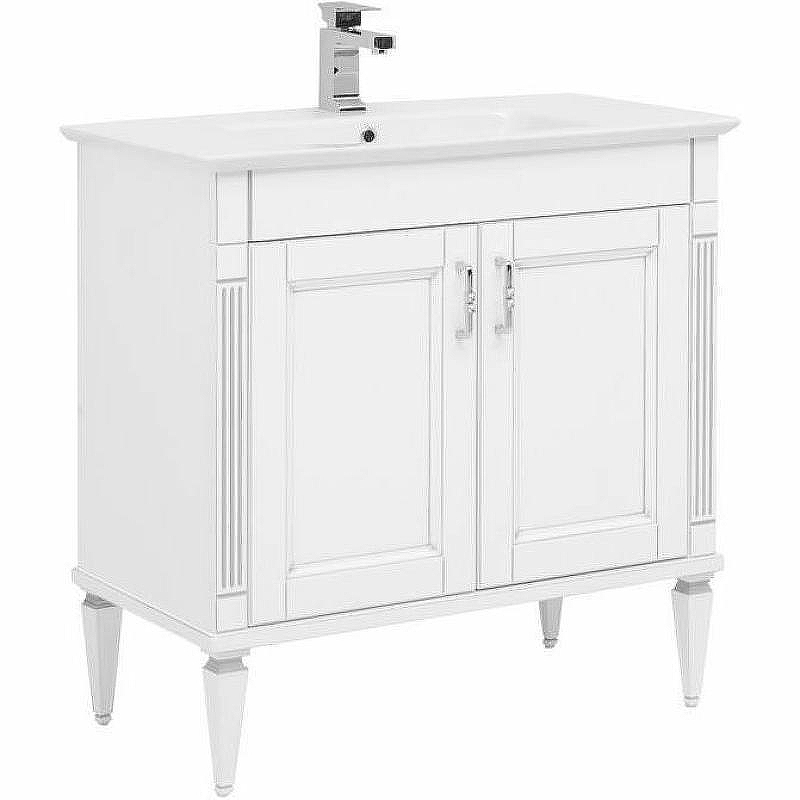 Тумба под раковину Aquanet Селена 70 246511 Белая Серебро, купить, цена, заказать, магазин, доставка, скидка, промокод, купить, цена, заказать, магазин, доставка, скидка, промокод