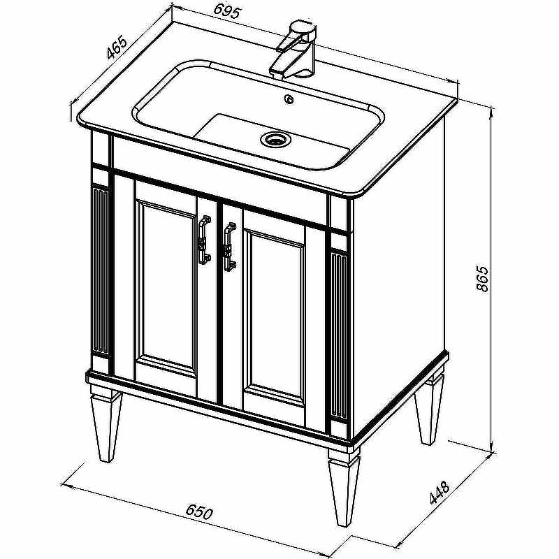 Тумба под раковину Aquanet Селена 70 246511 Белая Серебро, купить, цена, заказать, магазин, доставка, скидка, промокод, купить, цена, заказать, магазин, доставка, скидка, промокод