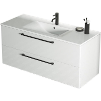 Тумба с раковиной SanVit Сити 100 ksity100 в цвете Ral подвесная Белая глянцевая, купить, цена, заказать, магазин, доставка, скидка, промокод, купить, цена, заказать, магазин, доставка, скидка, промокод