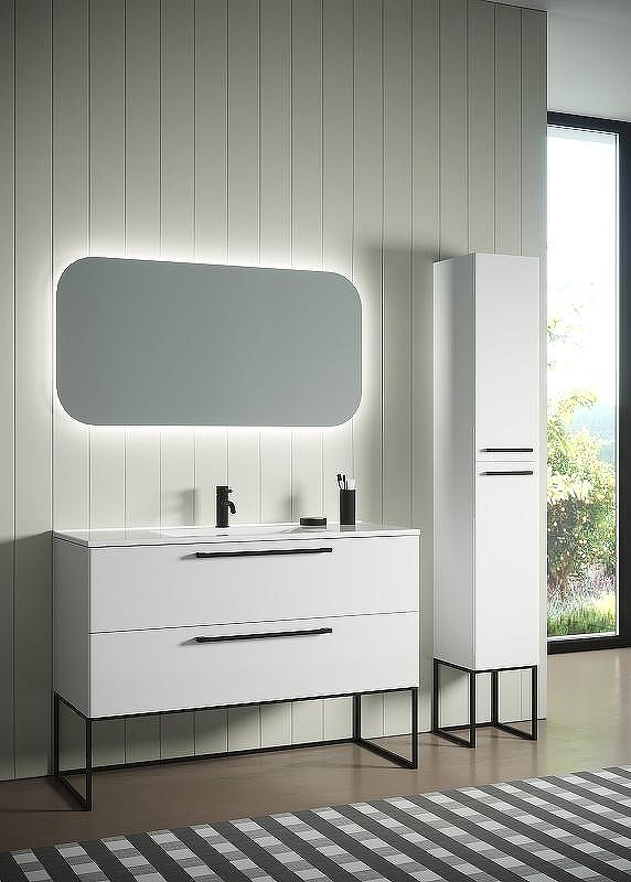 Тумба с раковиной SanVit Сити 100 ksity100 в цвете Ral подвесная Белая глянцевая, купить, цена, заказать, магазин, доставка, скидка, промокод, купить, цена, заказать, магазин, доставка, скидка, промокод