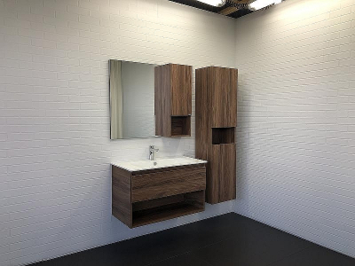 Шкаф пенал Comforty Бордо 40 00-00007266 подвесной Дуб темно-коричневый