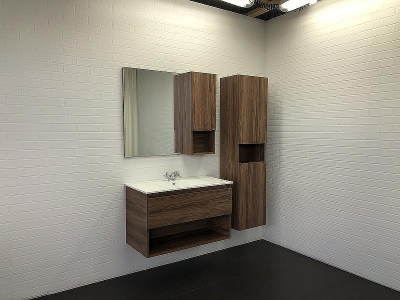 Шкаф пенал Comforty Бордо 40 00-00007266 подвесной Дуб темно-коричневый