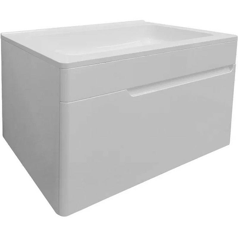 Тумба с раковиной Эстет Kare Luxe 70 ФР-00007080 подвесная Белая, купить, цена, заказать, магазин, доставка, скидка, промокод, купить, цена, заказать, магазин, доставка, скидка, промокод