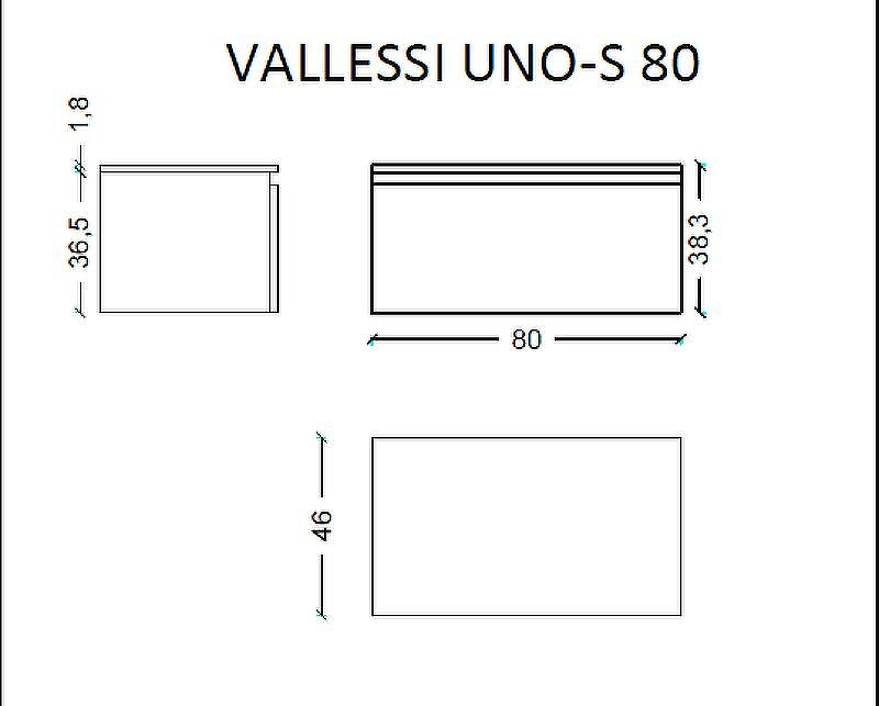 Тумба Boheme Armadi Art Vallessi UNO-S 80 897-080-A mat подвесная Антрацит матовый, купить, цена, заказать, магазин, доставка, скидка, промокод, купить, цена, заказать, магазин, доставка, скидка, промокод