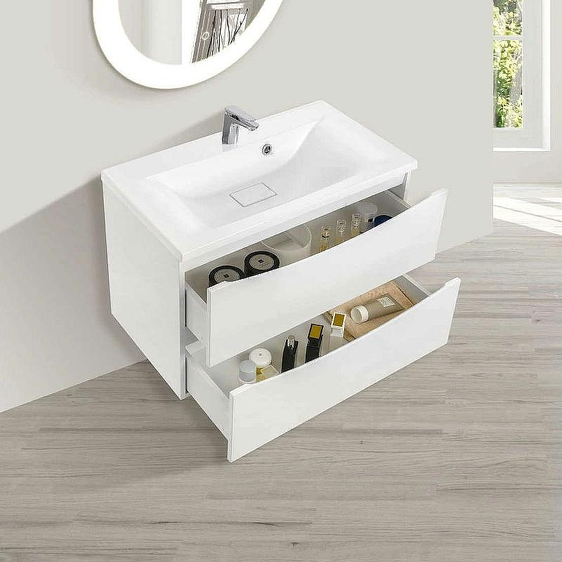 Тумба под раковину Vincea Mia 80 VMC-2MA800GW подвесная G.White, купить, цена, заказать, магазин, доставка, скидка, промокод, купить, цена, заказать, магазин, доставка, скидка, промокод