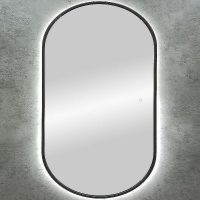 Зеркало Art&Max Bari AM-Bar-700-1100-DS-F с подсветкой с сенсорным выключателем Графит матовый, купить, цена, заказать, магазин, доставка, скидка, промокод, купить, цена, заказать, магазин, доставка, скидка, промокод