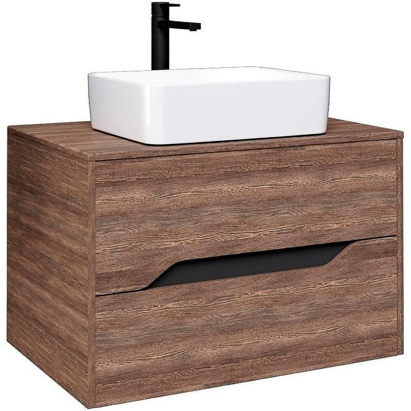 Тумба под раковину Grossman Лайф 80 108015 подвесная Винтажное дерево темное Графит, купить, цена, заказать, магазин, доставка, скидка, промокод, купить, цена, заказать, магазин, доставка, скидка, промокод