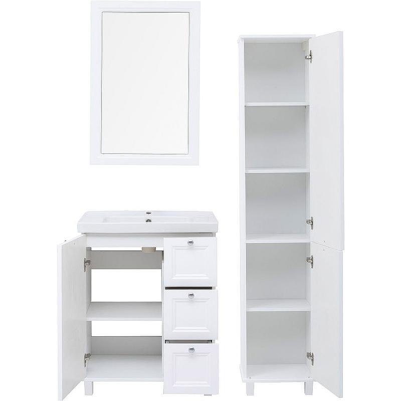 Тумба под раковину Aquanet Амели 70 261988 Белая матовая, купить, цена, заказать, магазин, доставка, скидка, промокод, купить, цена, заказать, магазин, доставка, скидка, промокод