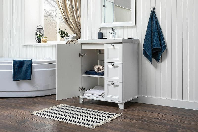 Тумба под раковину Aquanet Амели 70 261988 Белая матовая, купить, цена, заказать, магазин, доставка, скидка, промокод, купить, цена, заказать, магазин, доставка, скидка, промокод