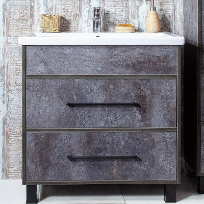 Тумба под раковину Бриклаер Чили 80 4627125415234 Цемент