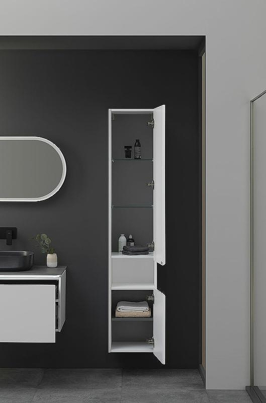 Шкаф пенал Allen Brau Infinity 35 R 1.21009.WM подвесной Белый матовый, купить, цена, заказать, магазин, доставка, скидка, промокод, купить, цена, заказать, магазин, доставка, скидка, промокод