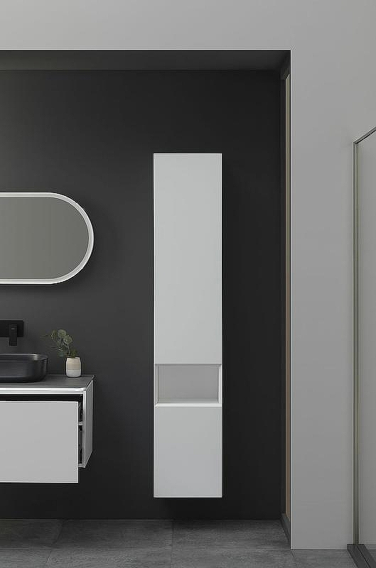 Шкаф пенал Allen Brau Infinity 35 R 1.21009.WM подвесной Белый матовый, купить, цена, заказать, магазин, доставка, скидка, промокод, купить, цена, заказать, магазин, доставка, скидка, промокод