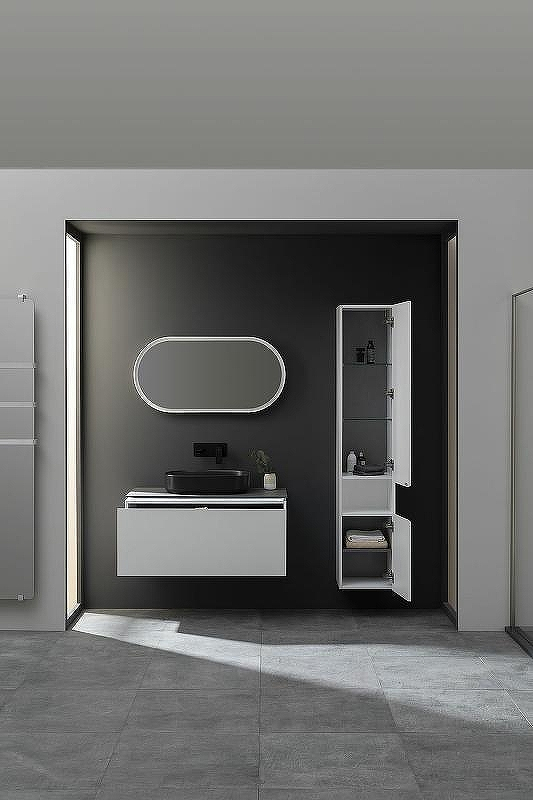 Шкаф пенал Allen Brau Infinity 35 R 1.21009.WM подвесной Белый матовый, купить, цена, заказать, магазин, доставка, скидка, промокод, купить, цена, заказать, магазин, доставка, скидка, промокод