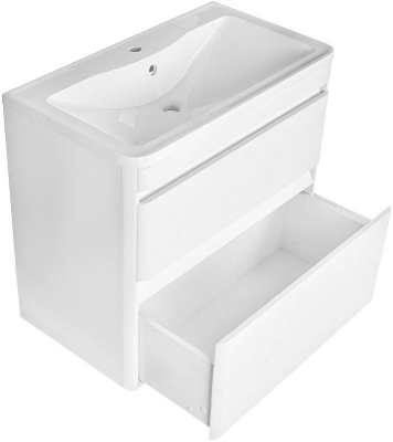 Тумба под раковину Style Line Атлантика Люкс Plus 80 СС-00000691 подвесная Белая