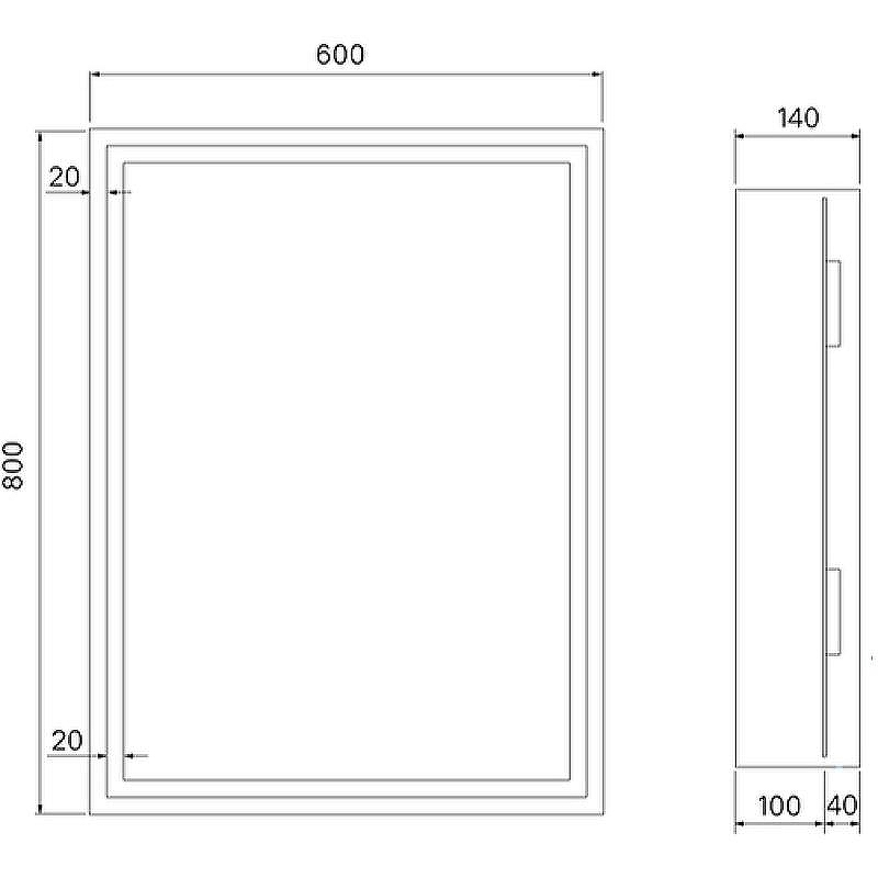 Зеркальный шкаф Iddis Zodiac 60 ZOD6000i99 с подсветкой Белый, купить, цена, заказать, магазин, доставка, скидка, промокод, купить, цена, заказать, магазин, доставка, скидка, промокод