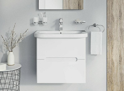 Тумба под раковину Ravak SD Chrome II 65 X000001291 подвесная Белая глянцевая