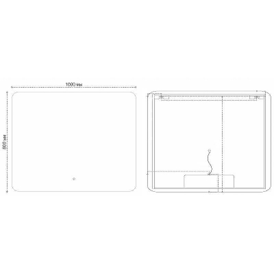 Зеркало Grossman Elegans-промо 100 17100801 с подсветкой с сенсорным выключателем
