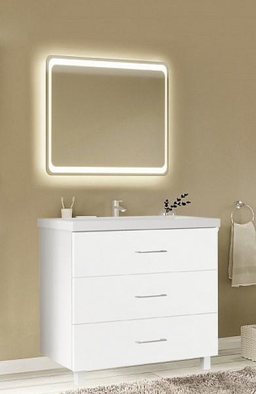 Тумба под раковину Marka One Mix 60Н с ручками Белая глянцевая, купить, цена, заказать, магазин, доставка, скидка, промокод, купить, цена, заказать, магазин, доставка, скидка, промокод