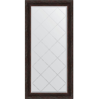 Зеркало Evoform Exclusive-G 161х79 BY 4291 с гравировкой в багетной раме - Темный прованс 99