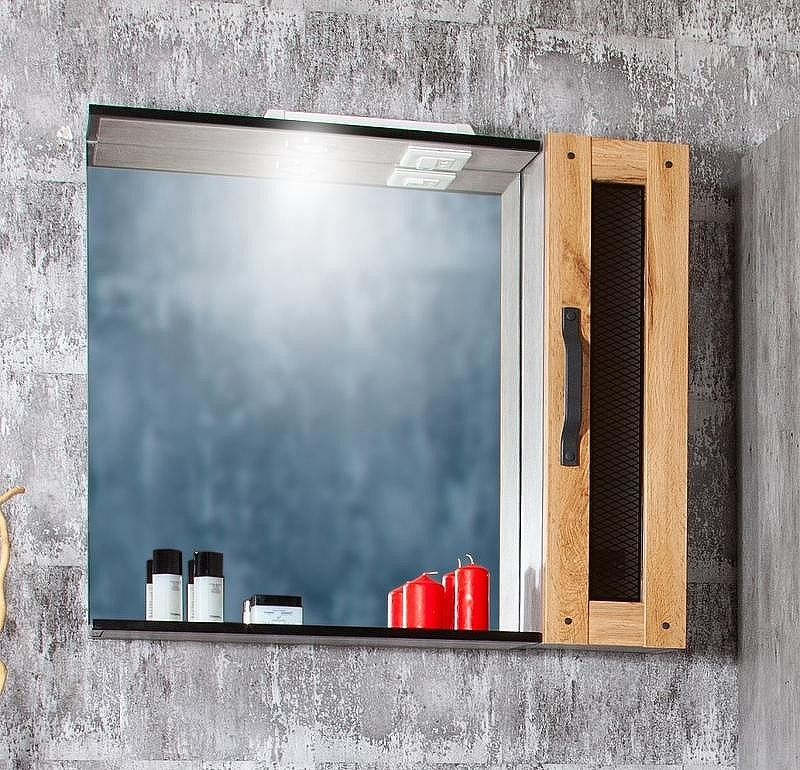 Зеркало Бриклаер Лофт 60 4627125413339 с подсветкой Метрополитен грей с клавишным выключателем, купить, цена, заказать, магазин, доставка, скидка, промокод, купить, цена, заказать, магазин, доставка, скидка, промокод