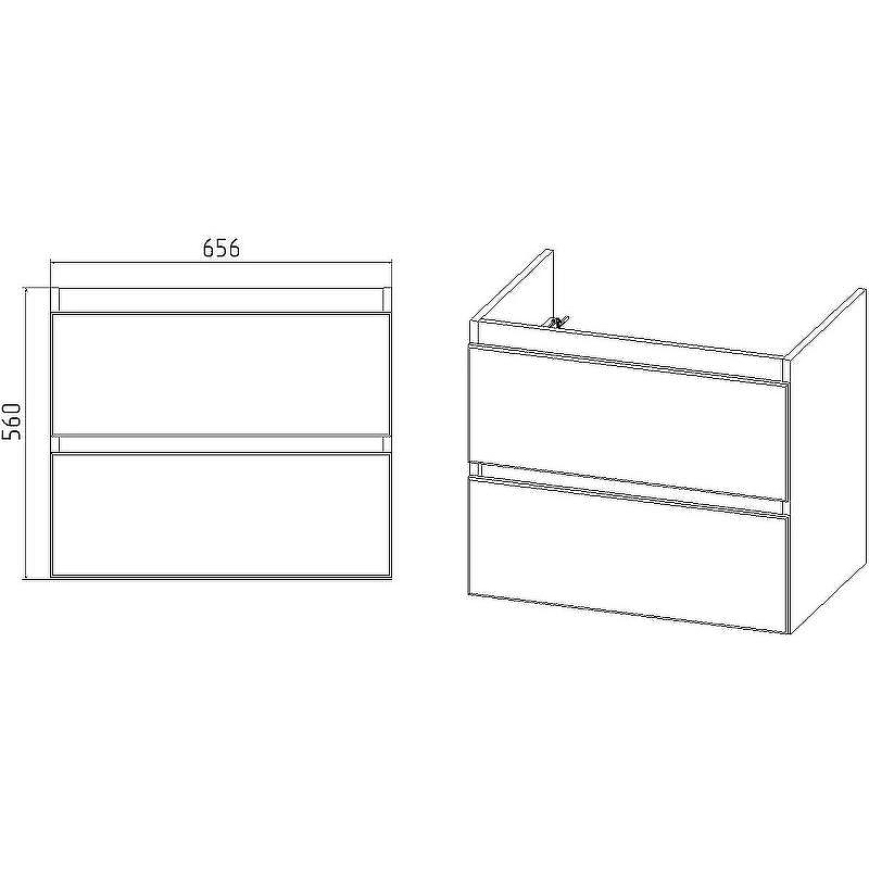 Тумба под раковину VIANT Мальта 70 VMAL70COBEL-T2YP подвесная Белая, купить, цена, заказать, магазин, доставка, скидка, промокод, купить, цена, заказать, магазин, доставка, скидка, промокод