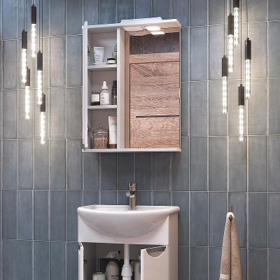 Зеркало со шкафом Vigo Callao 50 L z.CAL.50.L.El с подсветкой Белое