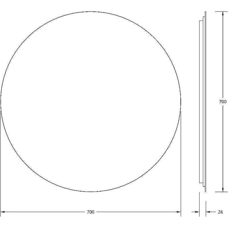 Зеркало Defesto Opti 70x70 DF 2854 с подсветкой 18W-3000К/Без выключателя/Теплый белый свет, купить, цена, заказать, магазин, доставка, скидка, промокод, купить, цена, заказать, магазин, доставка, скидка, промокод