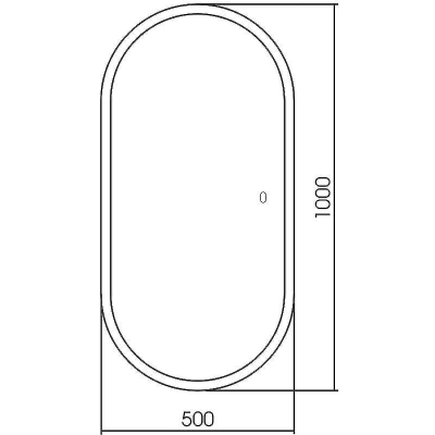Зеркало Abber Kontur 50 AG6303S-1.0 с подсветкой с сенсорным выключателем и диммером